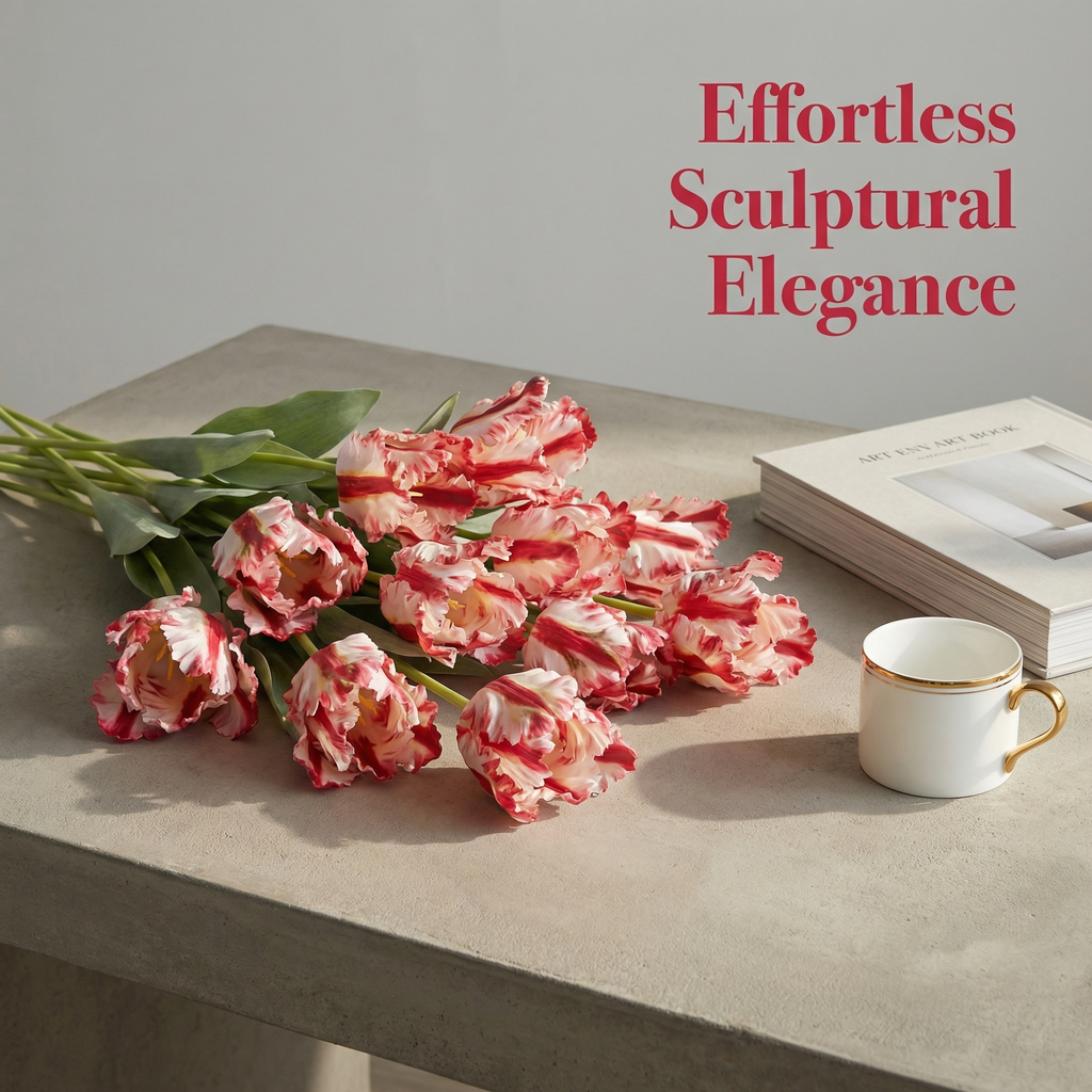 Dramatic Ruffled Tulips Stems